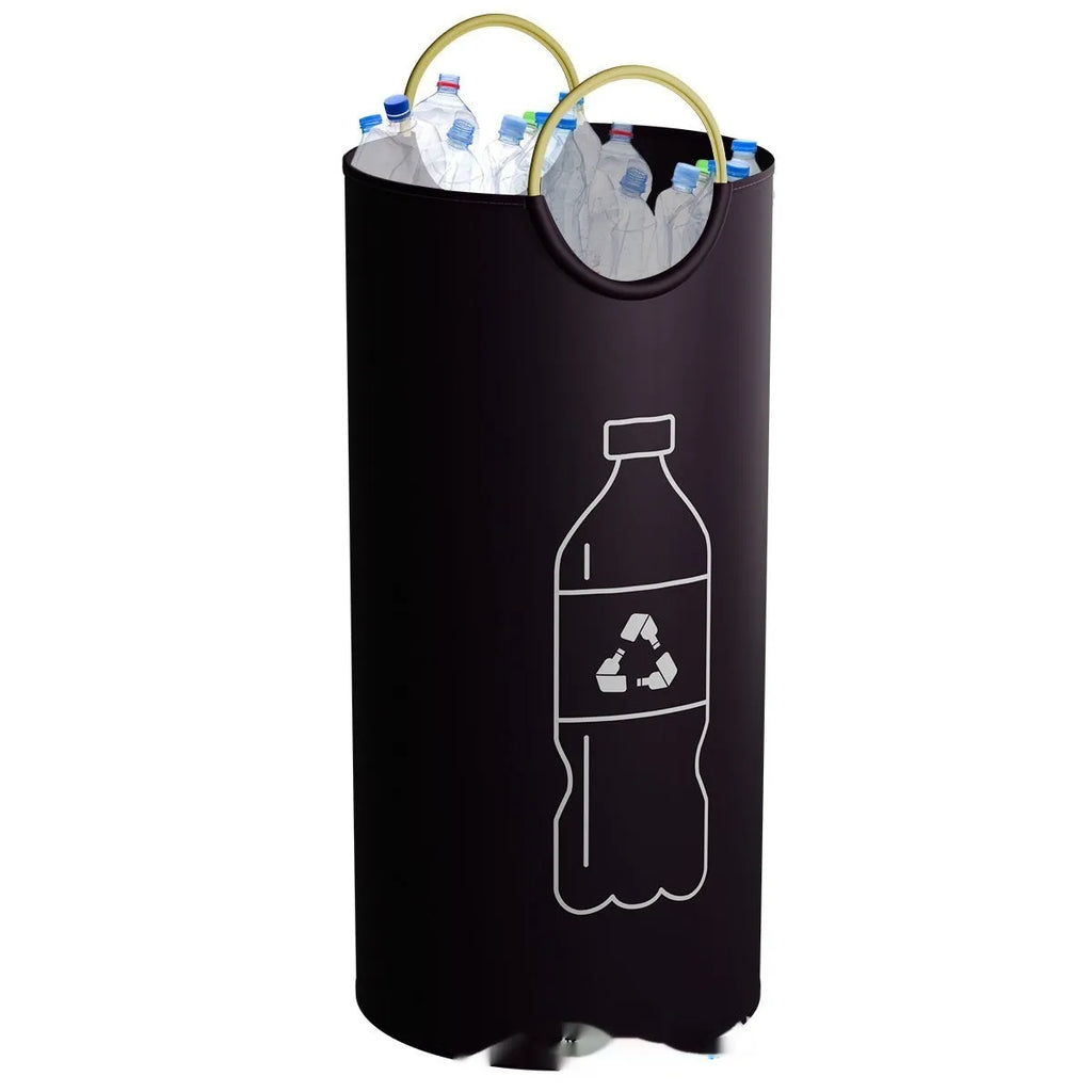 Round portable trash can with 38x72cm dimensions in PP plastic for office and outdoor use