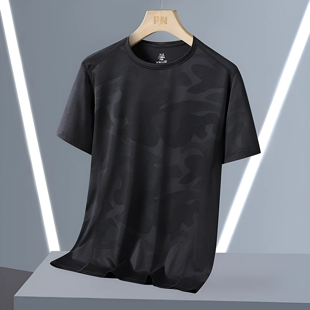 Men's camouflage short sleeve top, round neck, loose fit, nylon, available in five colours and sizes M to 6XL
