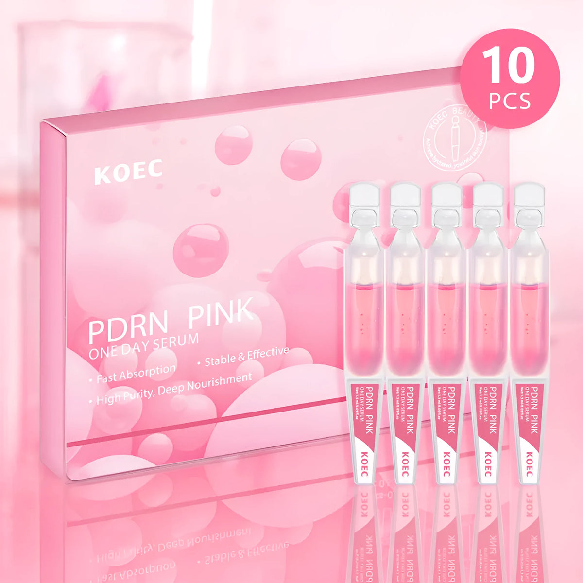 KOEC powder polypeptide disposable moisturising essence masks 10 pack with latex base
