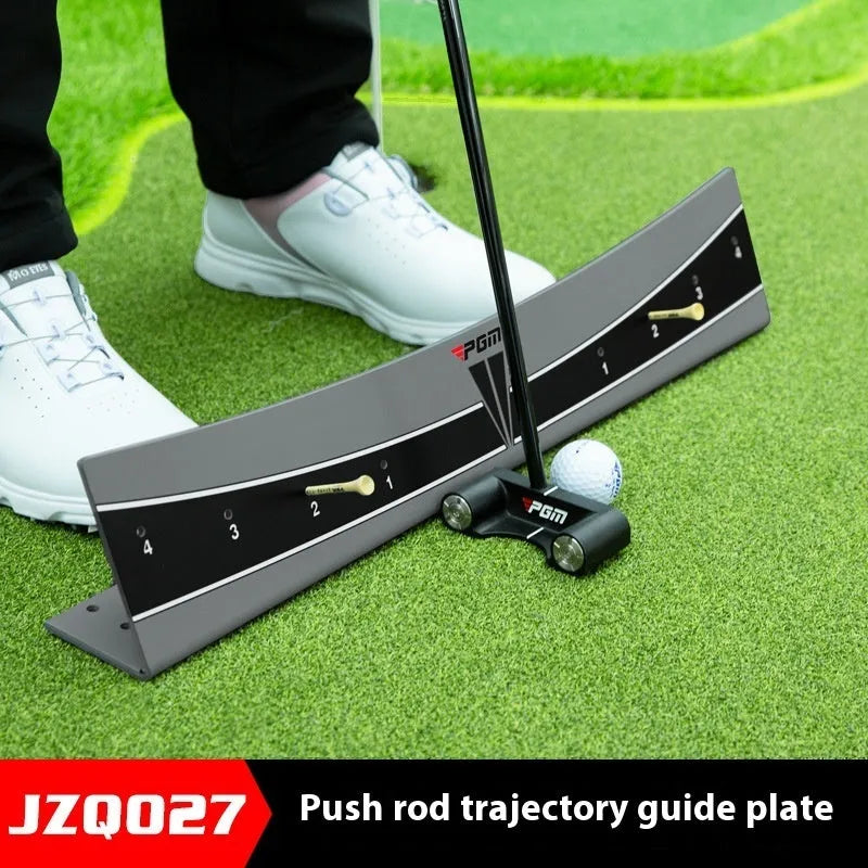 Adjustable golf putter trajectory balance simulator with PVC construction