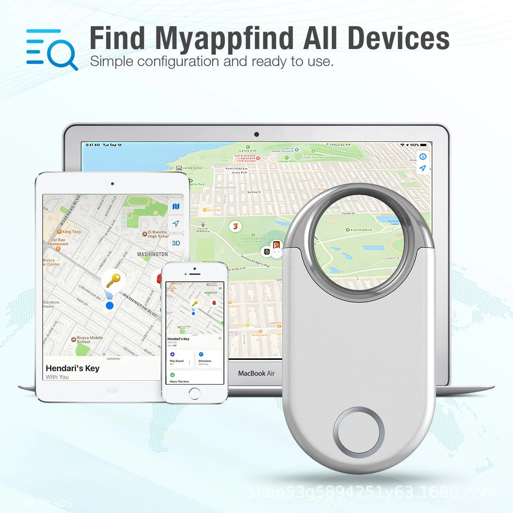 Black and white GPS anti-lost device with USB port for charging and tracking