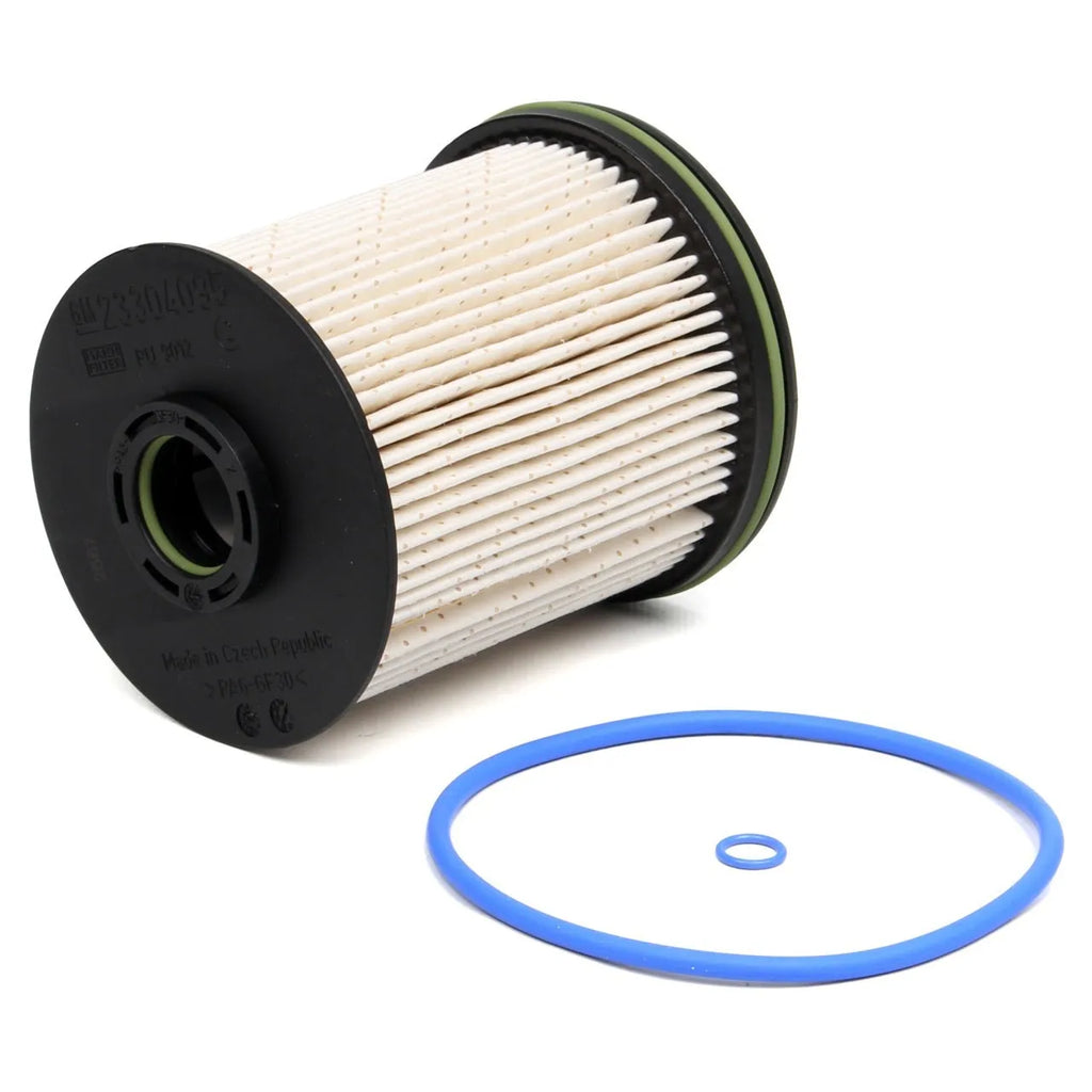 Vauxhall Opel Astra diesel fuel filter element with gasket kit showing 106mm height dimensions