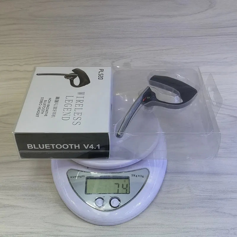 Black sports Bluetooth headphones with battery display and USB charging port