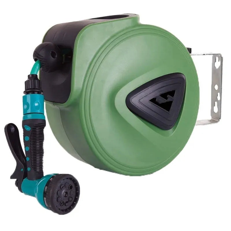 Automatic retractable hose reel with 10m PVC water pipe collector for car washing