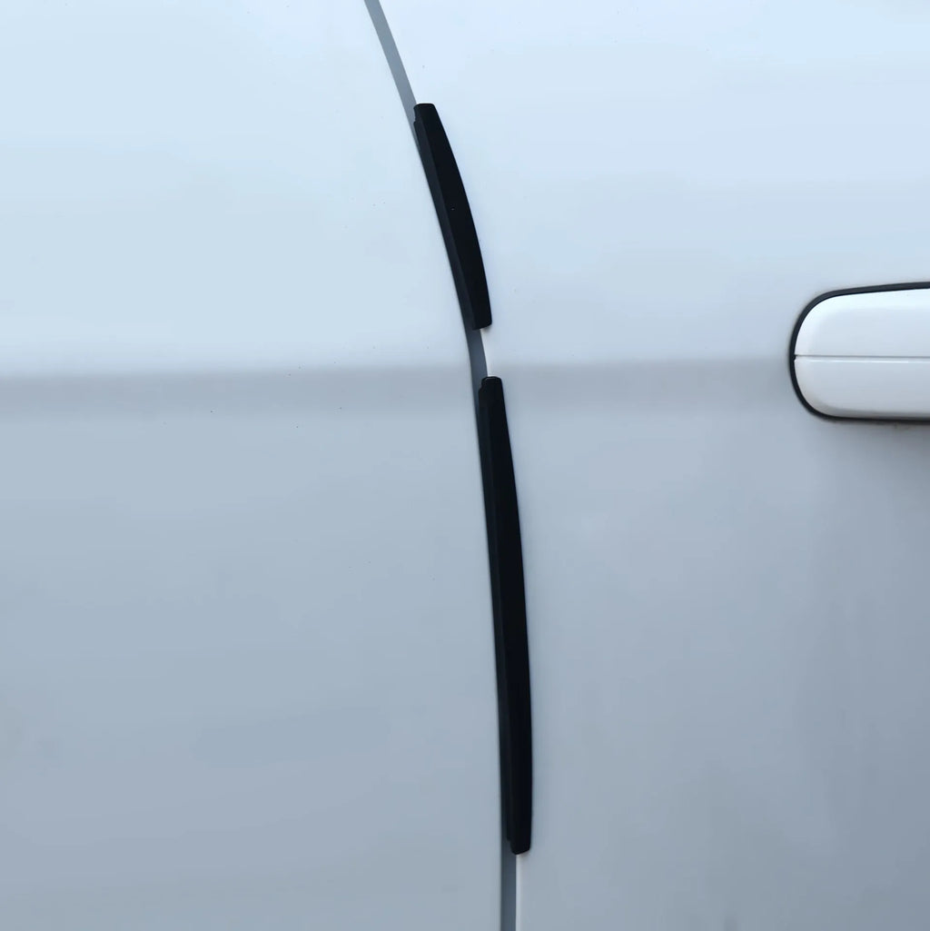 White plastic car door side bumper strip for general vehicle edge protection
