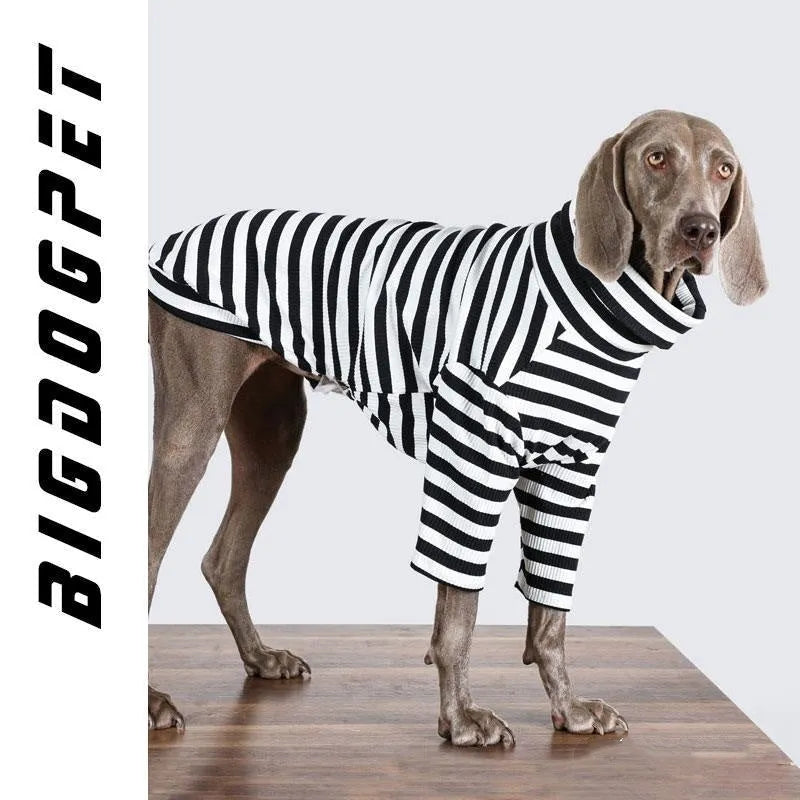 Black and white thin polyester jacket for a large dog, shown in size XL for autumn or winter.