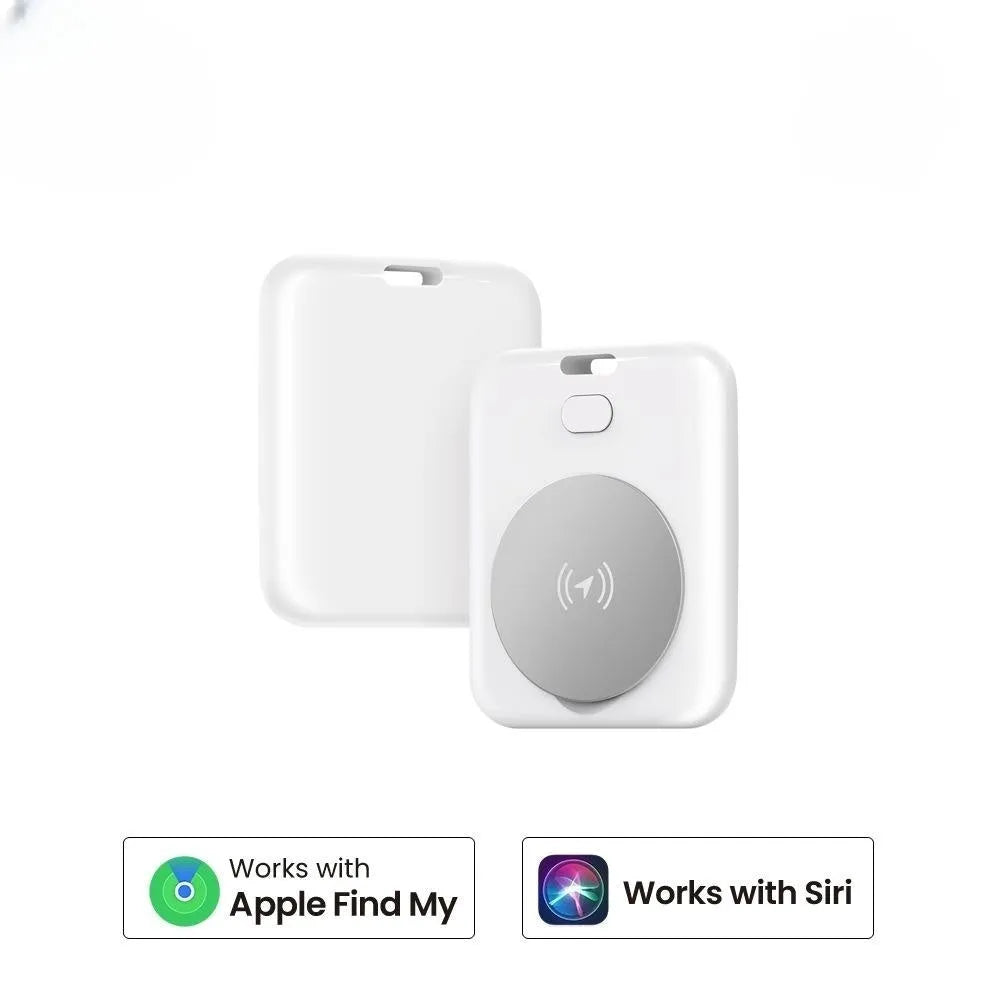 White ABS plastic pet tracking device for Apple users weighing 0.05kg with portable attachment