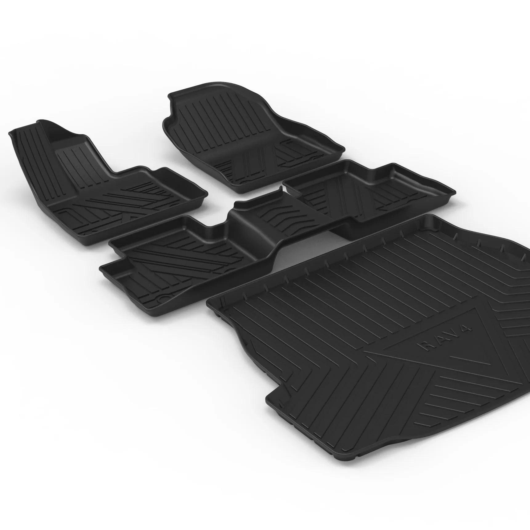 Black carbon fibre pattern car boot protector pad for vehicle cargo area