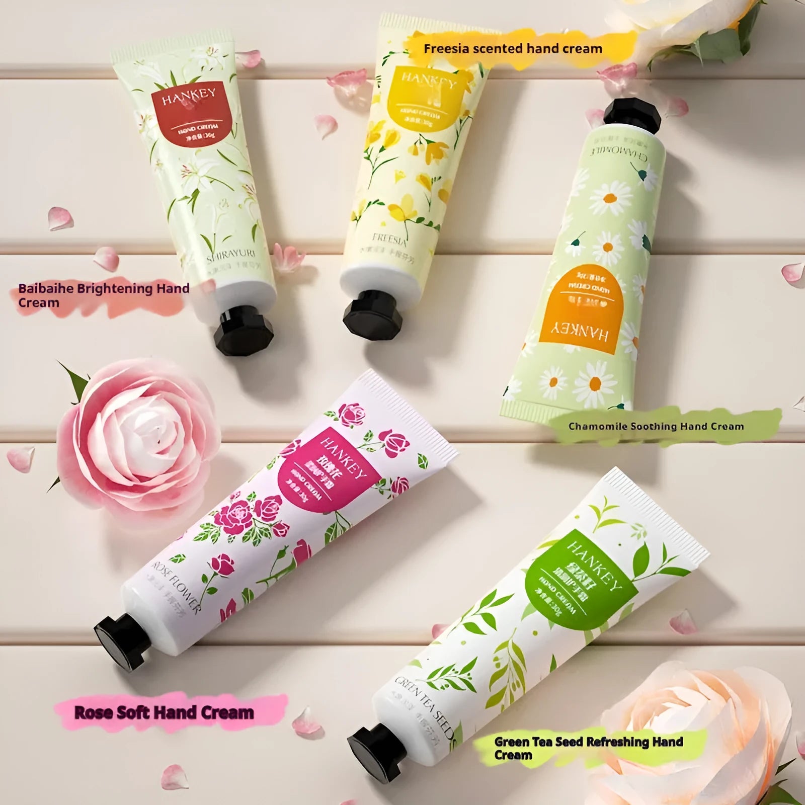 30g tube of fruit hand cream for moisturising dry skin with multiple scent options