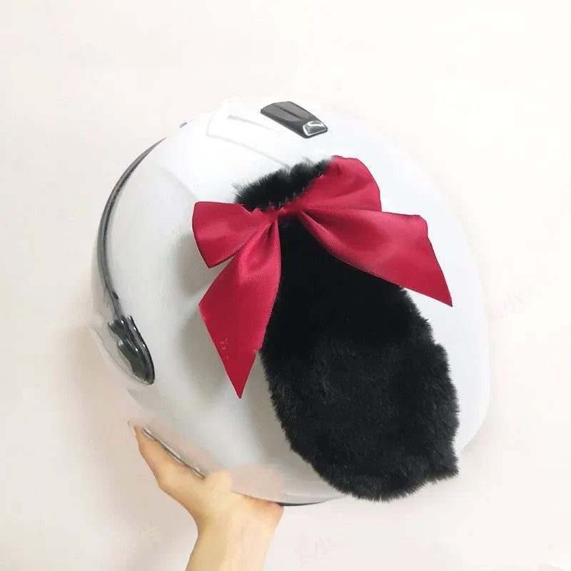 Carbon fibre rabbit ears decoration for motorcycle helmet in multiple colour options