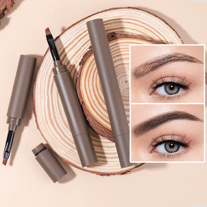 Double-headed eyebrow cream pencil in natural colour shades for universal skin type brow shaping