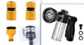Green high-pressure foam spray gun for car washing with adjustable nozzle and multiple spray patterns