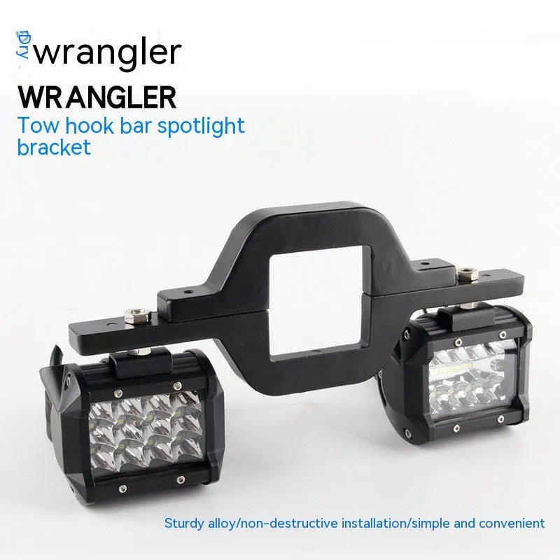 Black aluminium alloy light mounting bracket for Jeep Wrangler