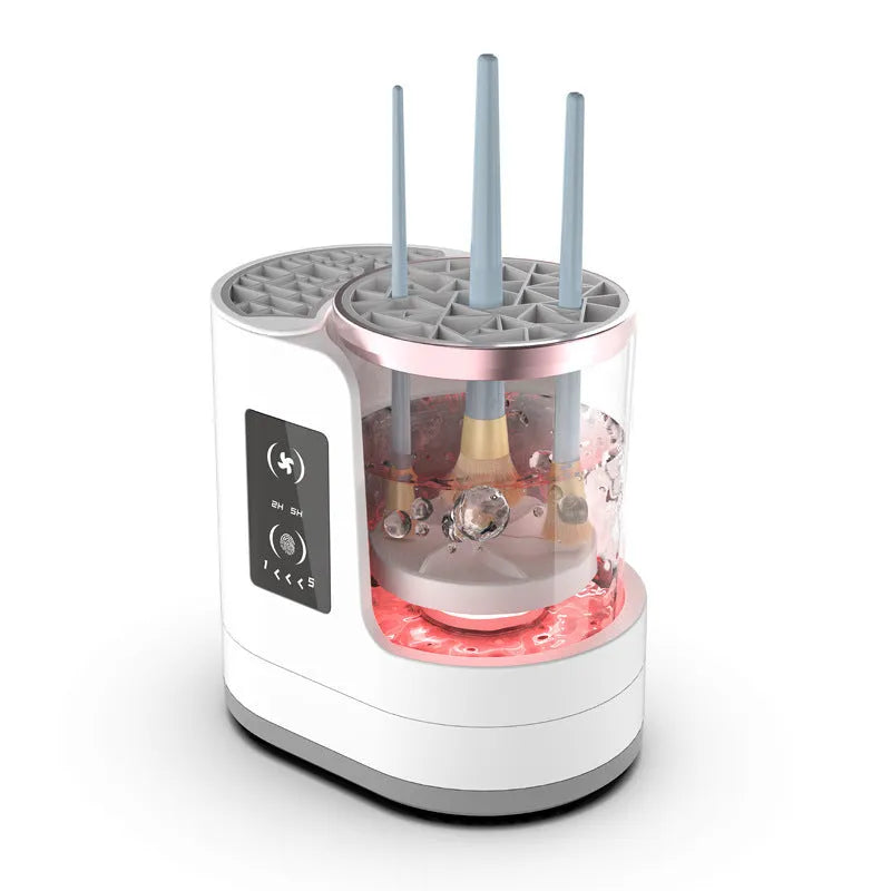 Electric makeup brush cleaner station with drying chamber, silicone bowl, 192 x 122 x 173mm, EU or USB plug