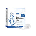 Pack of four nano microneedle body patches with cinnamon, ginger, and mugwort root ingredients.