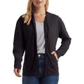 Women's loose fit pullover hoodie in solid black, long sleeve, polyester, size S-XXL