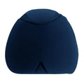 Simple solid colour cold compress cap with fully enclosed design shown in black, pink, and dark blue options