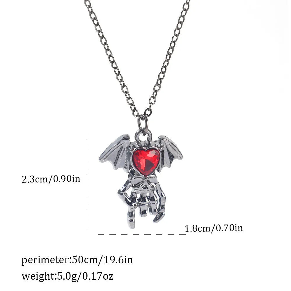 Halloween necklace with electroplated zinc alloy spider bat cross pendant on regular chain