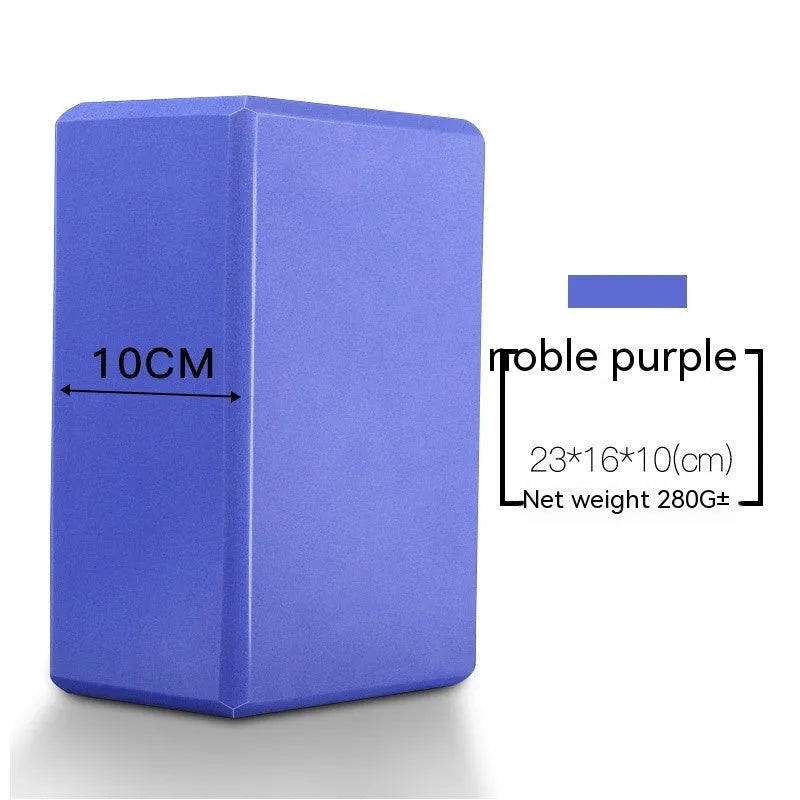High-density EVA yoga block in mint green colour showing its rectangular shape and flat sides.