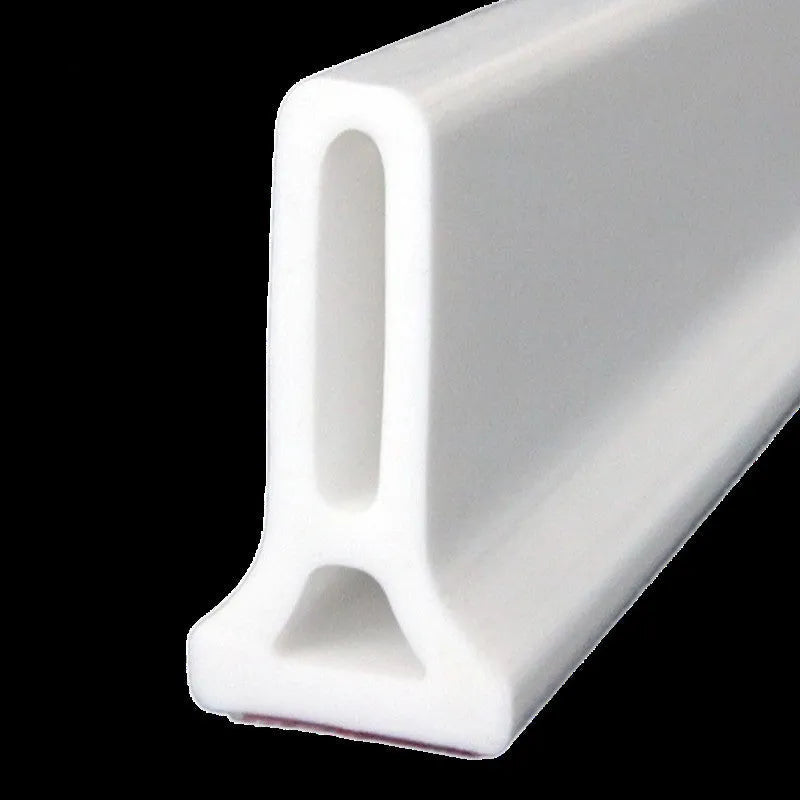 Flexible TPE bathroom water blocking strip in black, grey, or white for shower room dry wet separation