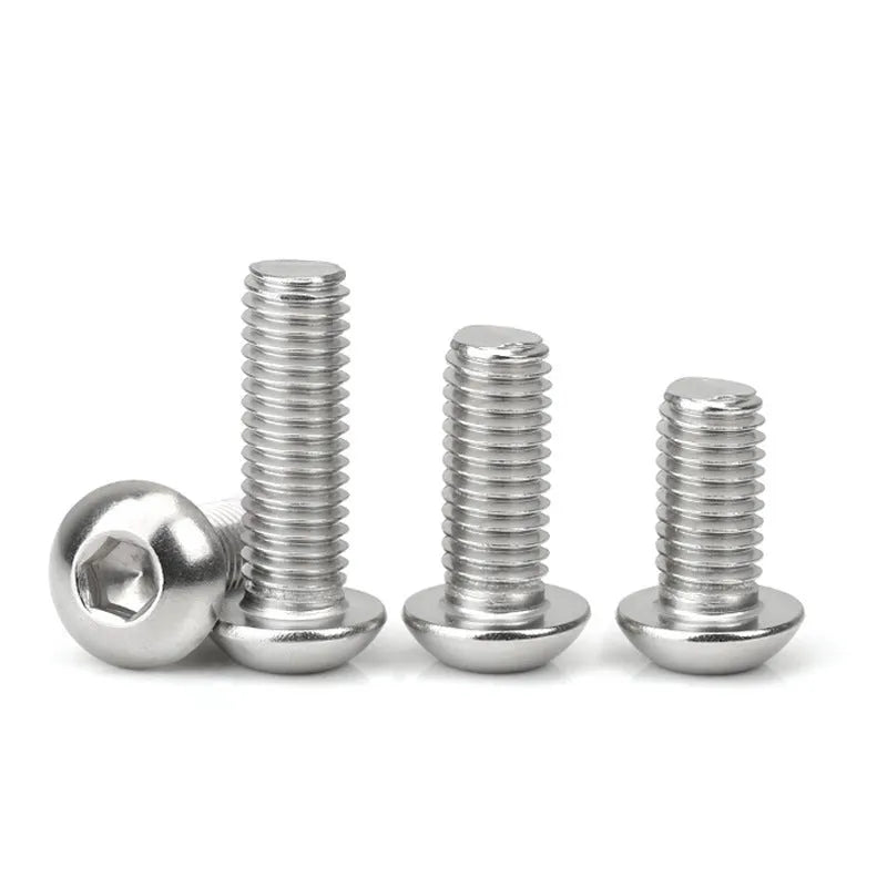 Stainless steel half round pan head hexagon screw with hex socket drive