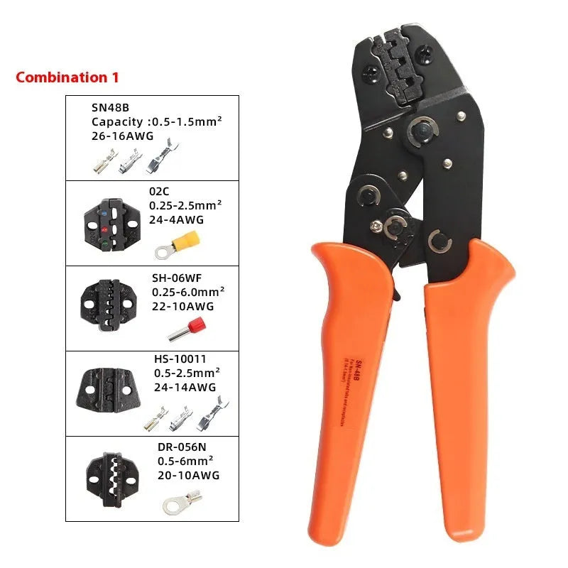 SN-48B portable terminal crimping pliers combination set with wire crimping tool