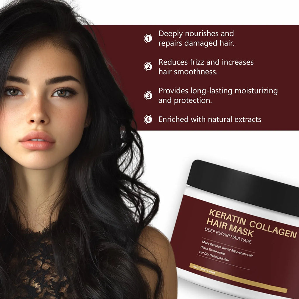 100ml collagen hair mask container for moisturising and repairing dry hair