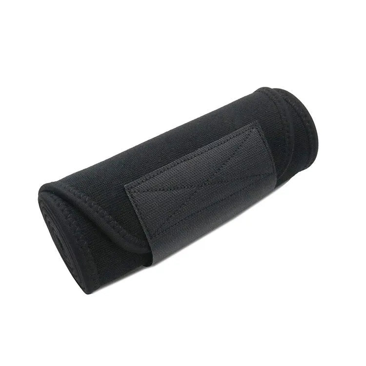 Neoprene lumbar support belt with adjustable strap in black, blue, or pink