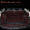 Mitsubishi Outlander 3D boot liner with raised edges in a wine red colour.