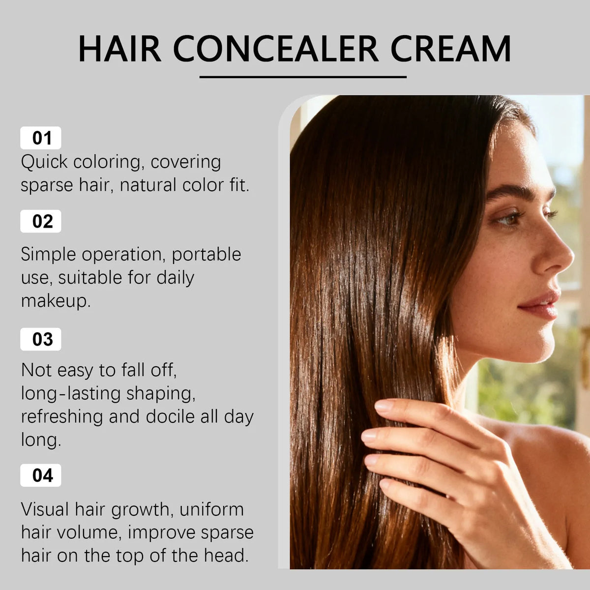 30g hair concealer tube, 3.1cm x 3.1cm x 12.1cm, hydrating scalp care product for soft strong hair