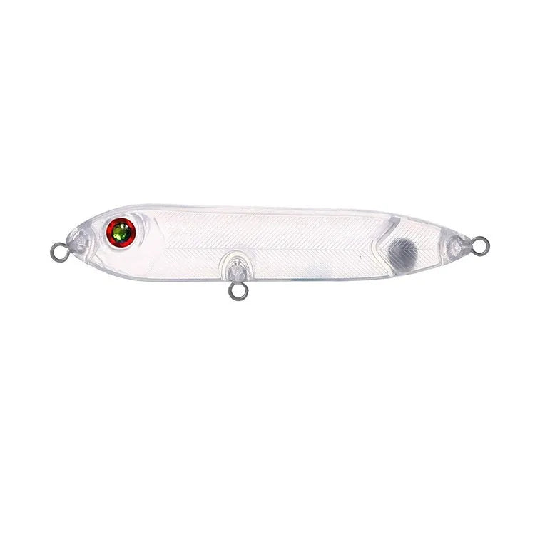 Transparent 9.5cm blank fishing bait body with 7mm eye socket