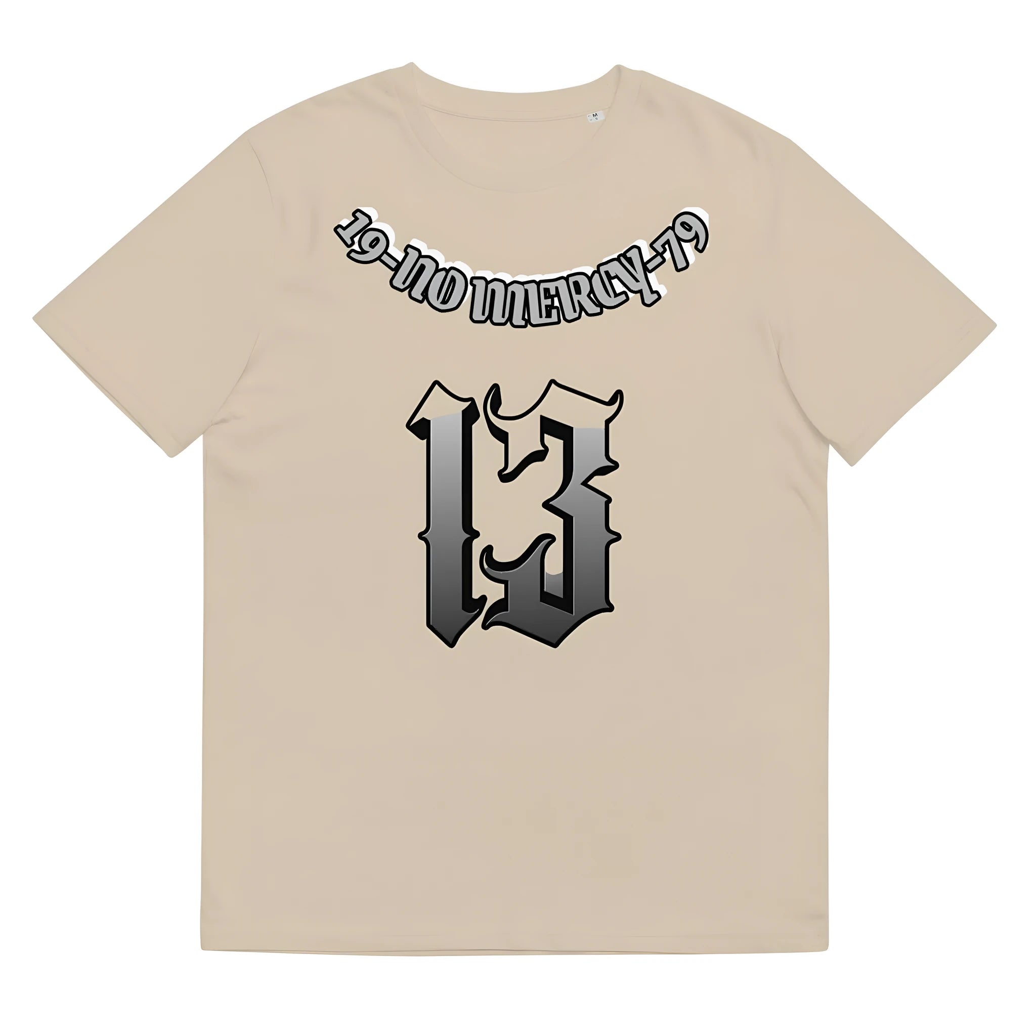 Cotton short sleeve T-shirt in grey colour with round neck and straight cut styling