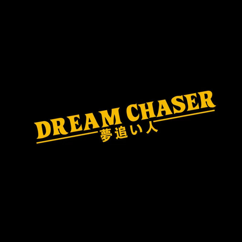 40cm long by 7cm wide Chinese dream chaser car sticker in PET film on vehicle rear window
