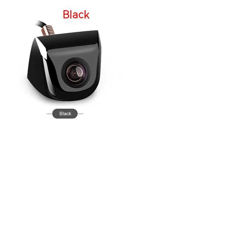 HD waterproof car rearview camera with metal shell in black finish showing screw mounting points