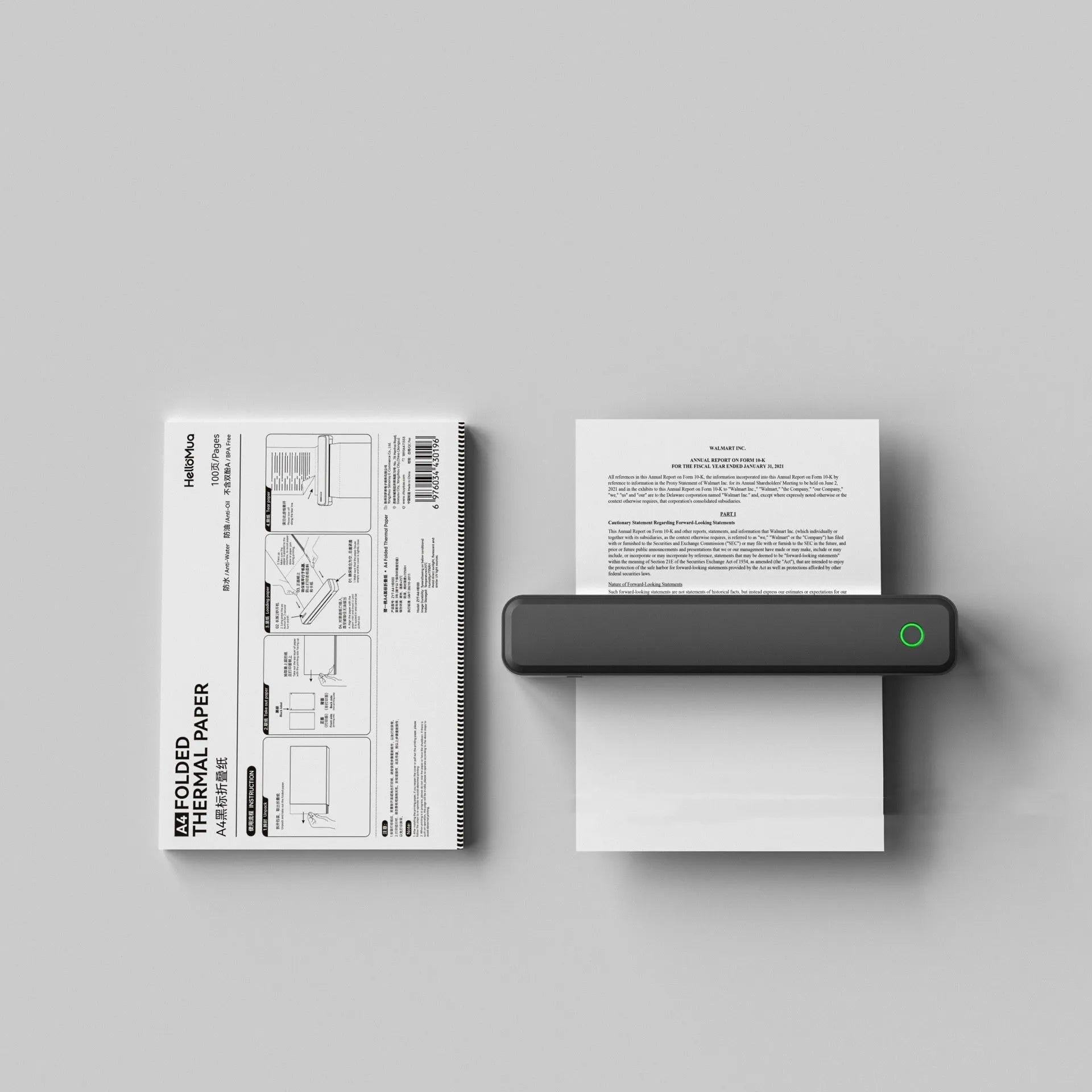 Black and white Bluetooth thermal printer for mobile drawing printing