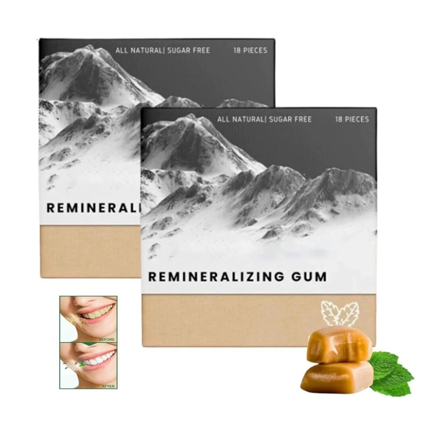 Box of 18 frankincense mint supplement capsules with turmeric and ginger, vegan herbal formula