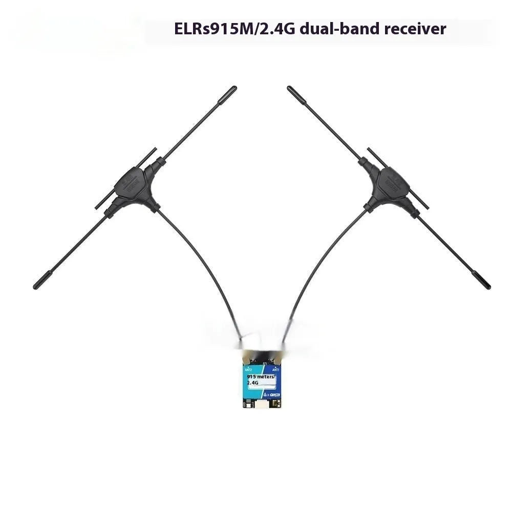 FPV dual-frequency ELRS 915M and 2.4G receiver base station with antennas and accessories