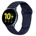 Samsung Galaxy Watch Active 2 sports strap with reverse buckle clasp in lilac silicone