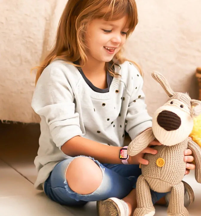 Blue H39T smart children's watch with a sporty TPU strap and a 1.4-inch touch screen display.