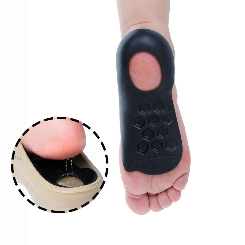 TPR arch support varus correction insoles in white, black, and skin colour for sizes 35-45