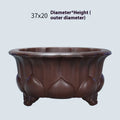 Purple sand succulent flower pot with petal basin design measuring 37x37x20cm