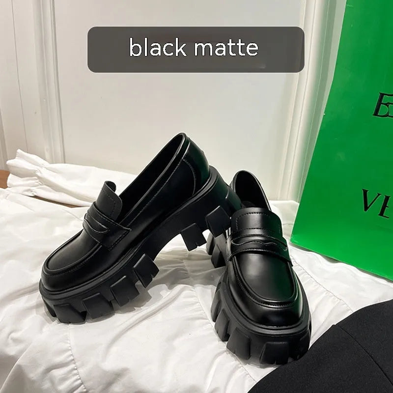 British style wide fit loafers with a fat foot design and muffin base sole in matte or patent leather.