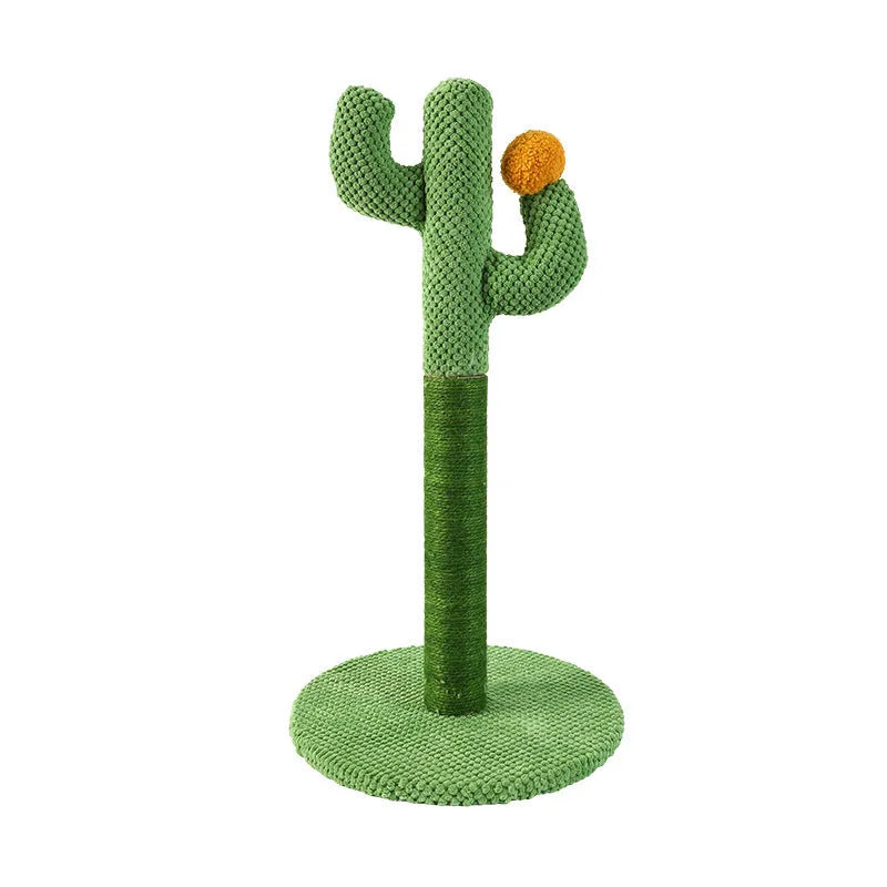 Cactus or coconut tree design cat scratching board climbing pole with cotton thread sisal rope surface