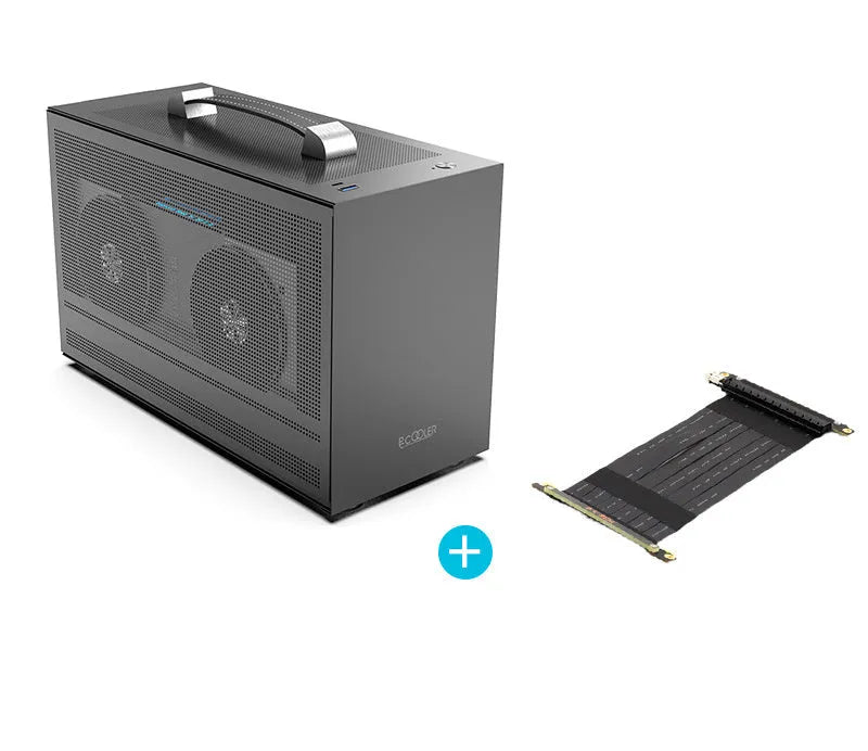 Hummingbird PRO ITX desktop computer case in titanium gray or white with tinned steel construction