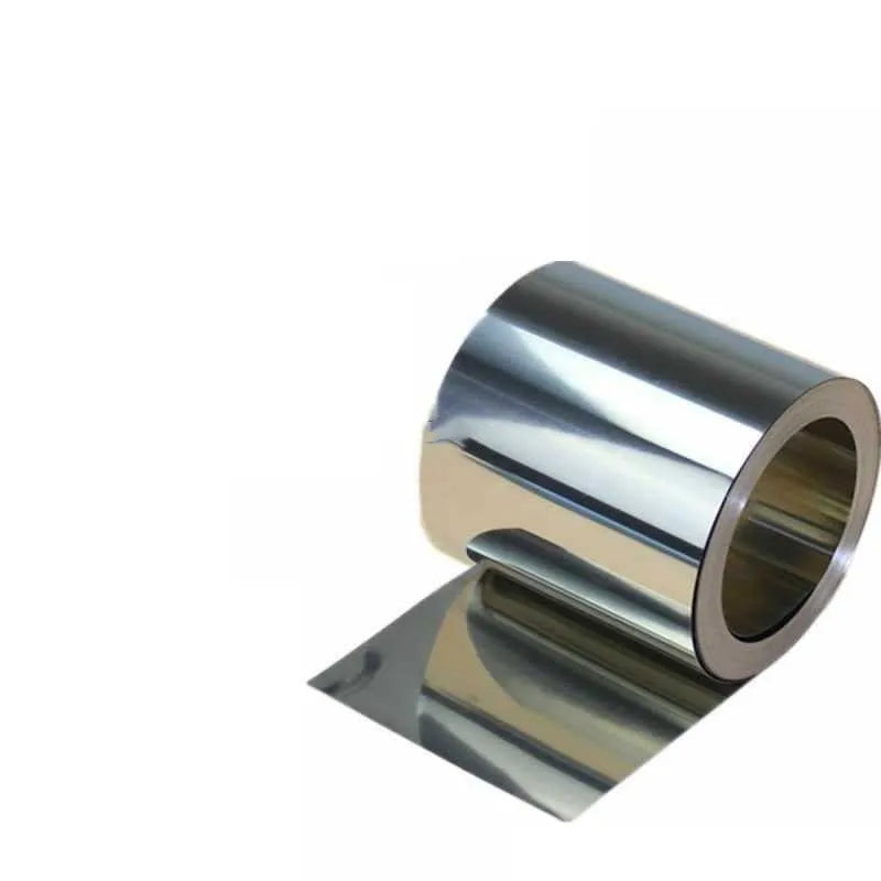 304 stainless steel metal strip on a ruler showing one metre length