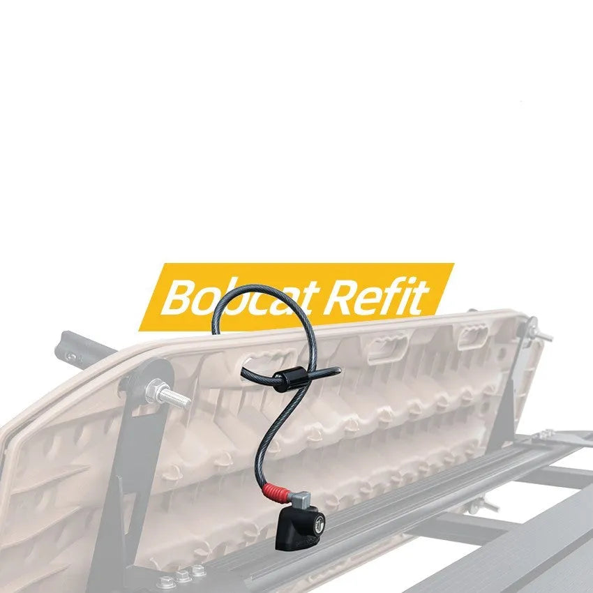 Plastic-sheathed steel cable lock for roof platform security in 1200mm or 600mm lengths