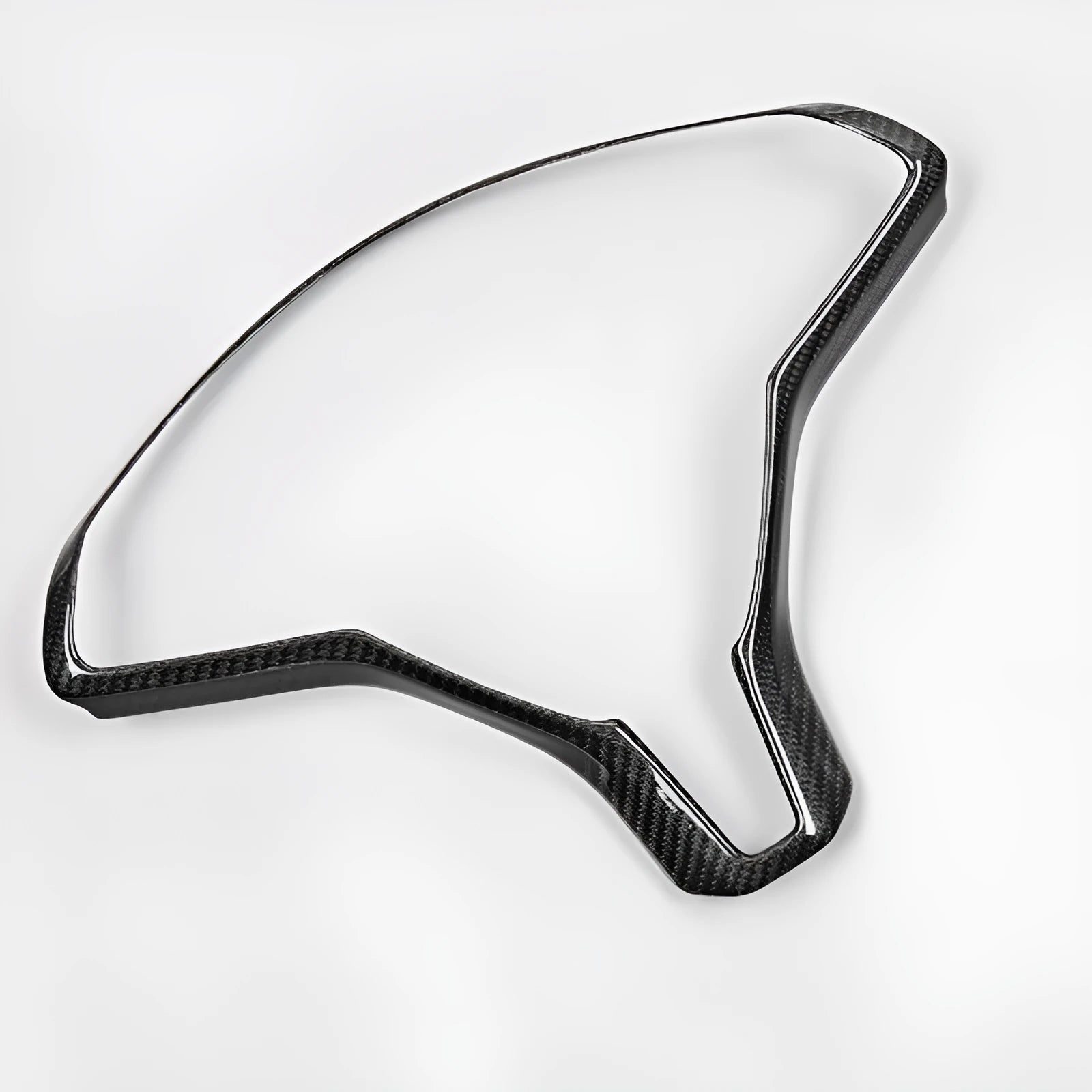Tesla Model S steering wheel decorative trim strip in carbon fibre colour