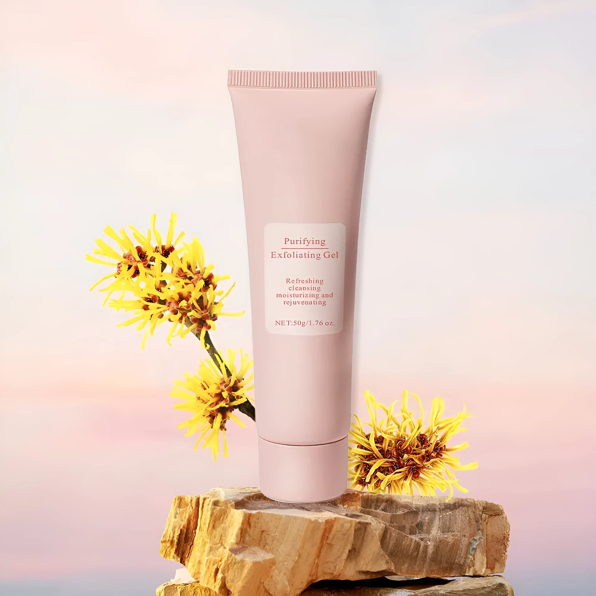 Moisturising facial exfoliating gel scrub in 132g container for universal skin types