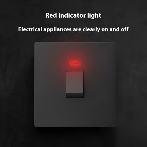 High-current illuminated switch for appliances in gold, grey, or white finish showing on/off light panel.