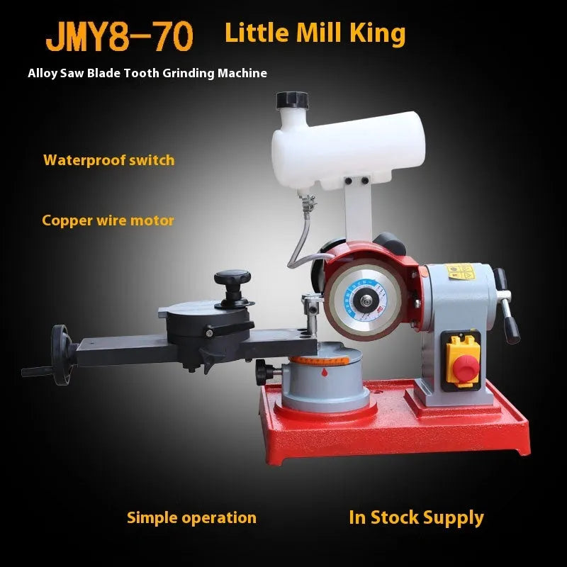 Small manual grinding machine for sharpening alloy circular saw blades with adjustable angle